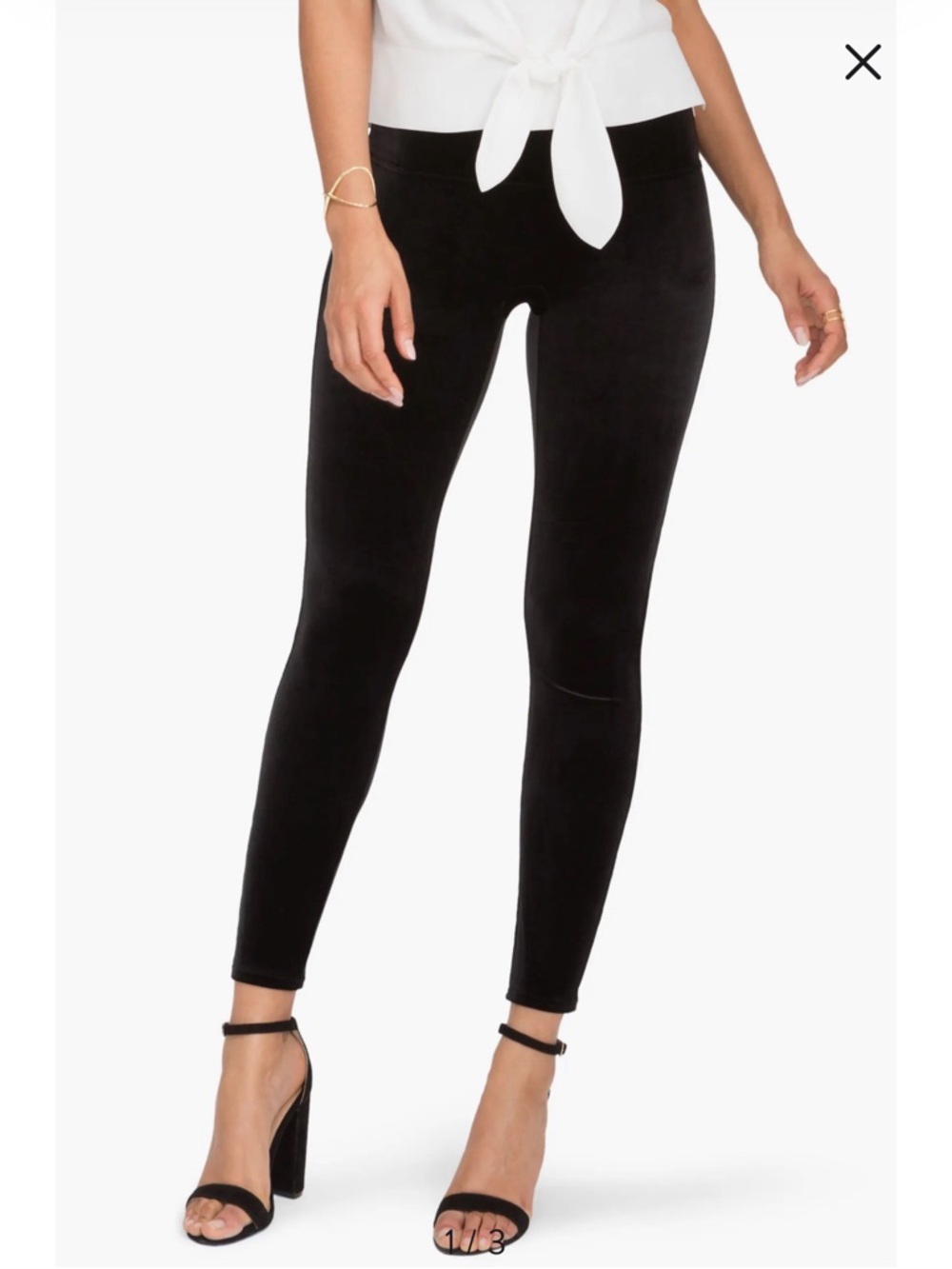 Spanx Black Velvet Leggings